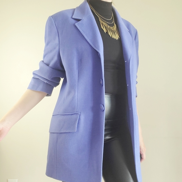 Vintage jaeger light purple blazer, wool angora - Picture 2 of 12